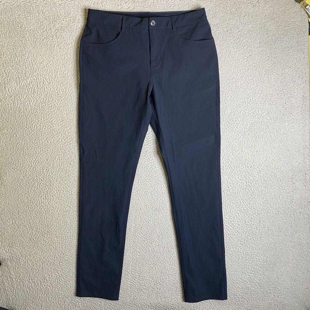 Vuori Meta Pants Mens 32x31 Blue Athletic Slim Stretch Performance Casual Tech